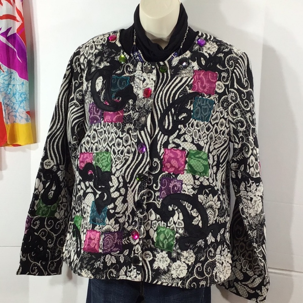 Choices jewels and lace jacket M